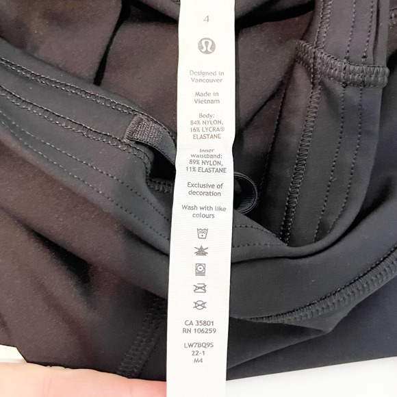 Lululemon Base Pace High Rise Bike Shorts 8" Black 4 NWT - Picture 8 of 15